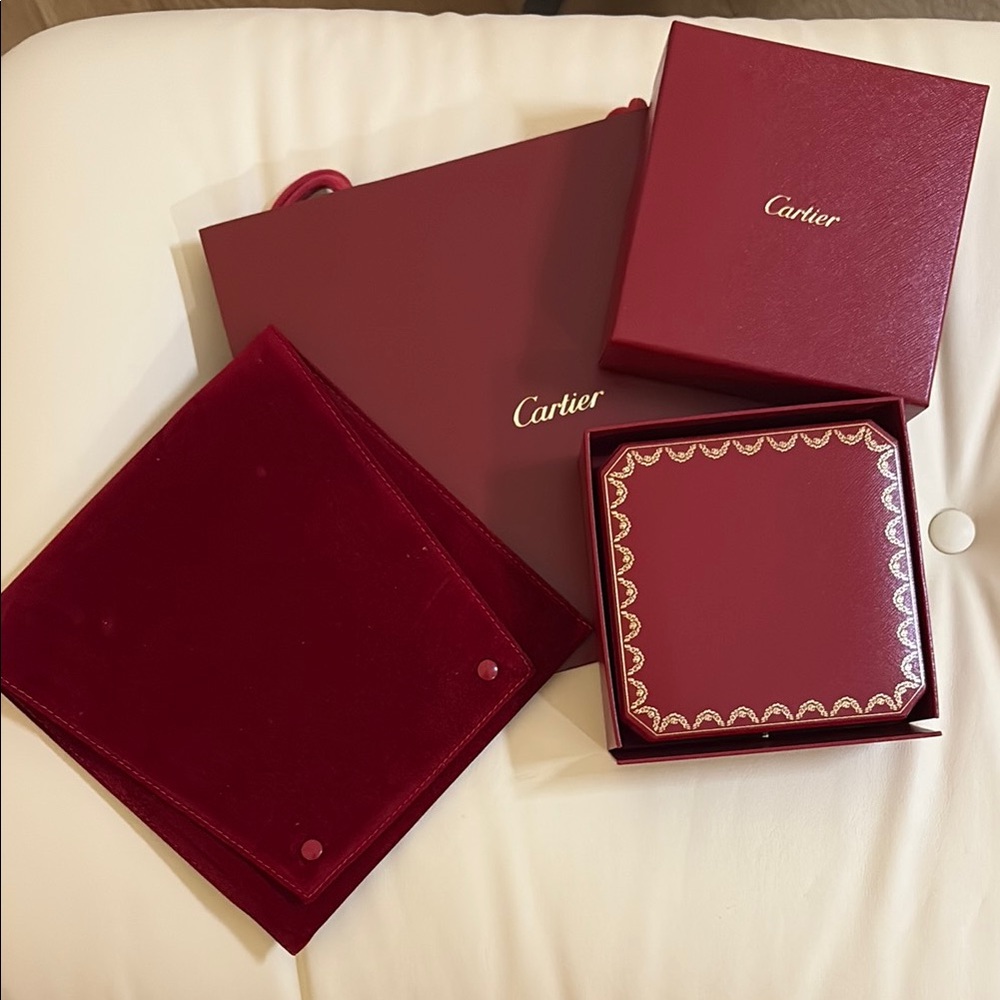 Cartier Necklace box, travel case and carry bag